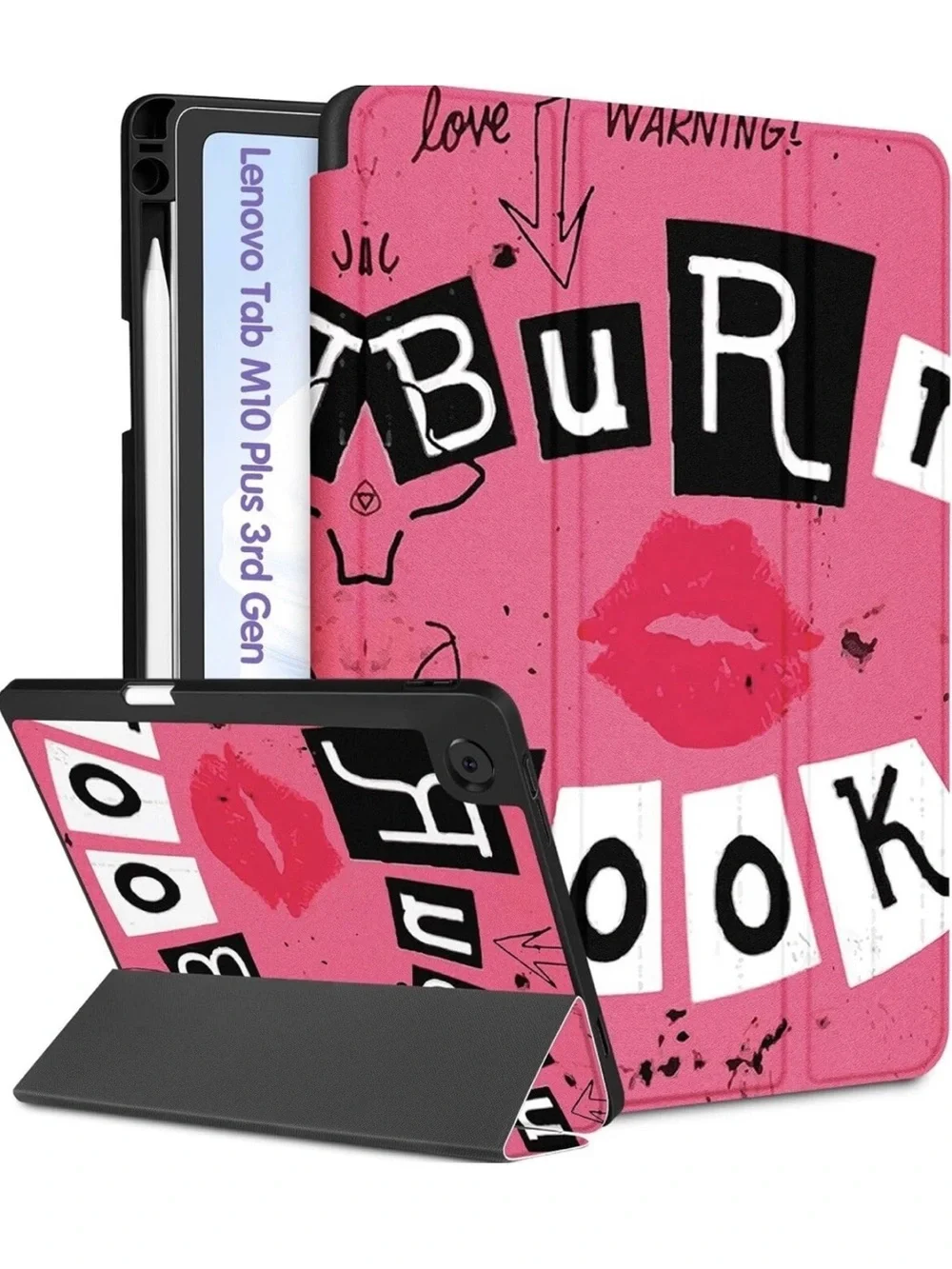 Lenovo Tab M10 Plus 3rd Gen Case Mean Girls Burn Book Pink NEW